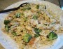 Chicken, Broccoli, Pasta with cream sauce